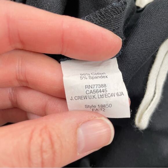 J Crew Black Minnie Side Zip Slim Fit Trouser Dress Pants Womens 6 Preppy Ankle - Picture 8 of 10